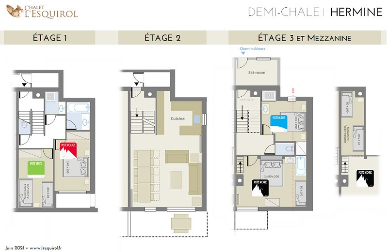 Plan, Appartement ESQH02, Chalet L'ESQUIROL, La Rosière Plan, Appartement ESQH02, Chalet L'ESQUIROL, La Rosière