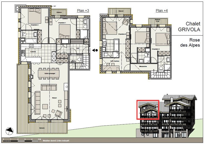 Plan appartement Rose des Alpes RIT008, Chalet Grivola, La Rosière plan-appartement-rose-des-alpes-RIT008-chalet-grivola-la-rosiere