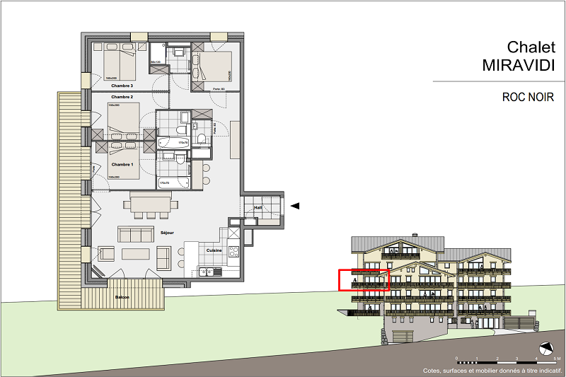 Plan appartement Roc Noir RIT011, Résidence Miravidi, La Rosière plan-appartement-roc-noir-RIT011-residence-miravidi-la-rosiere