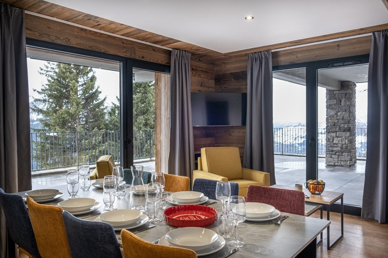 Séjour, Appartement OREEBOIS2, L'Orée du Bois, La Rosière, vue 2 Séjour, Appartement OREEBOIS2, L'Orée du Bois, La Rosière, vue 2
