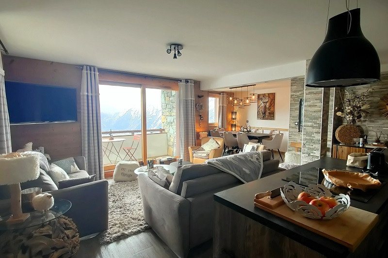Séjour, Appartement CHEB45, Les Chalets des Eucherts, La Rosière, vue 3 Séjour, Appartement CHEB45, Les Chalets des Eucherts, La Rosière, vue 3
