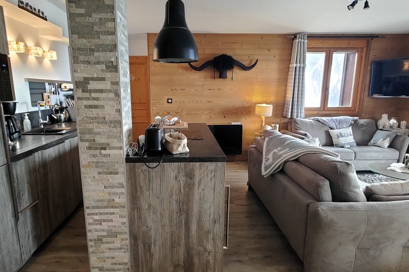 Séjour, Appartement CHEB45, Les Chalets des Eucherts, La Rosière, vue 5 Séjour, Appartement CHEB45, Les Chalets des Eucherts, La Rosière, vue 5