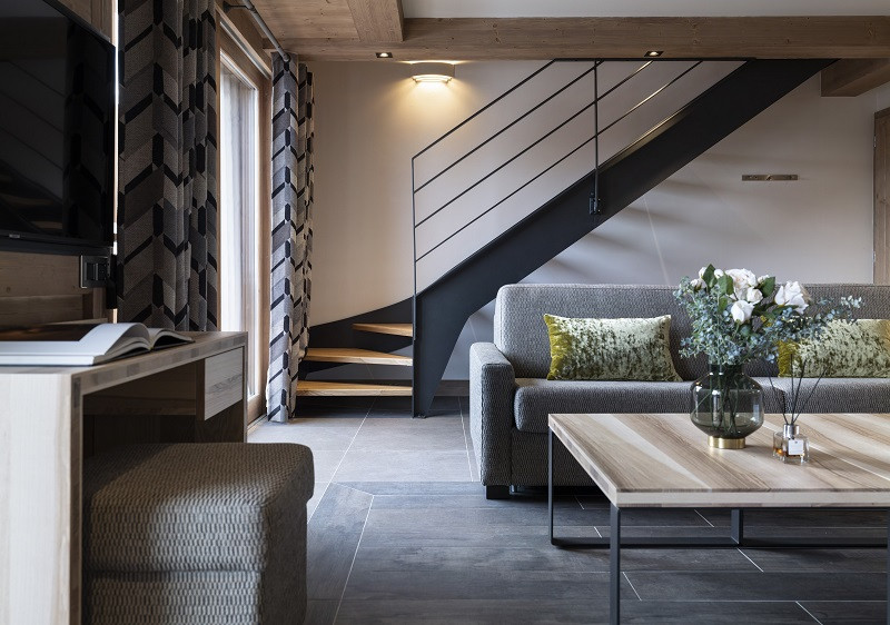 Séjour, Appartement 4P8PERSP, Alpen Lodge, La Rosière, vue 5 sejour-appartement-4P8PERSP-alpen-lodge-la-rosiere-vue-5