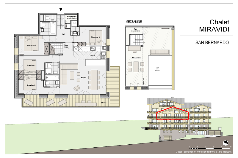 Plan appartement San Bernardo RIT012, Résidence Miravidi, La Rosière Plan appartement San Bernardo RIT012, Résidence Miravidi, La Rosière