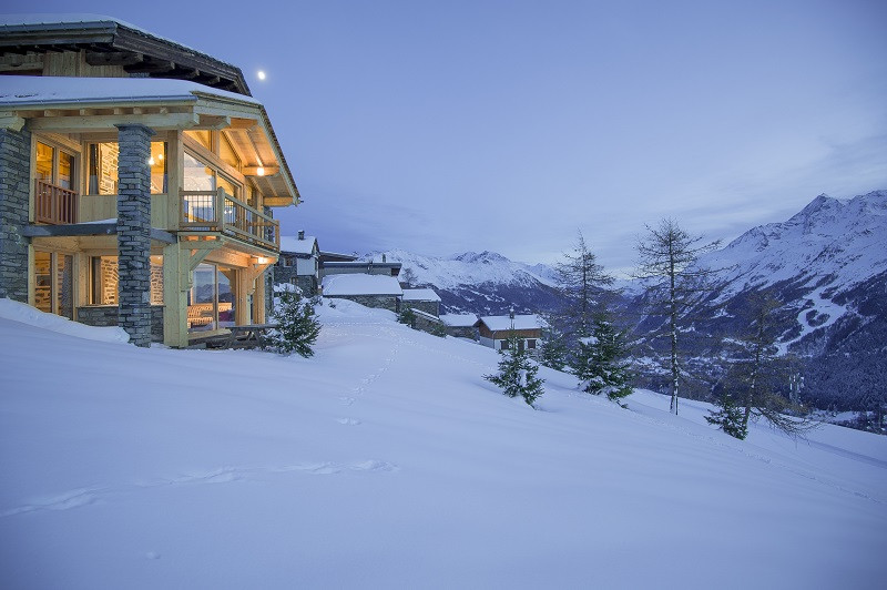 Vue chalet de nuit, Les Charmettes, La Rosière vue-chalet-de-nuit-les-charmettes-la-rosiere