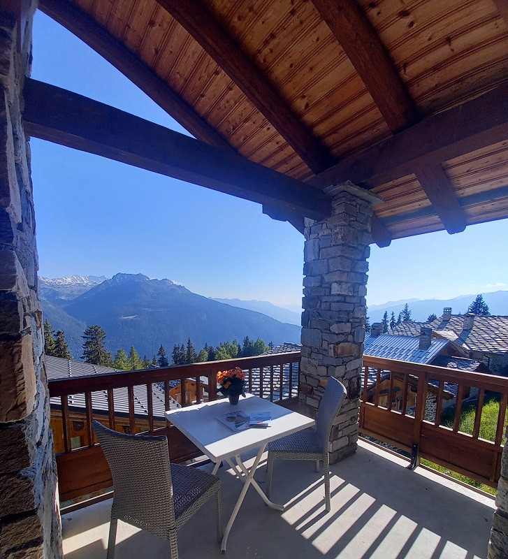 Balcon, Appartement CRYS4, Chalet Le Crystal, La Rosière, vue 1 Balcon, Appartement CRYS4, Chalet Le Crystal, La Rosière, vue 1